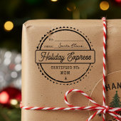 Merry Christmas Holiday Express Mail To From Gummistempel
