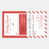Merry Christmas Holiday Express Mail To From Rechteckiger Aufkleber (Vorderseite)