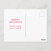 MERRY CHRISTMAS | Holiday Floral Postcard Postkarte (Rückseite)