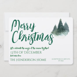 Merry Christmas Holiday Greeting Card Invitation Einladung