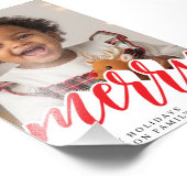 Merry Christmas Holiday Photo Fotodruck (Ecke)