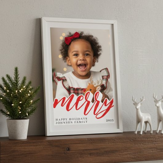 Merry Christmas Holiday Photo Fotodruck