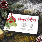 Merry Christmas Holiday Red Calligraphy QR Code Einladung