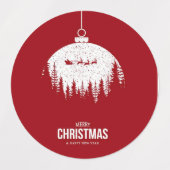 Merry Christmas Holiday Stickers Etiketten (Design 2)