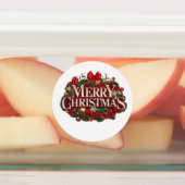 Merry Christmas Holiday Stickers Etiketten (Befestigt)