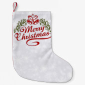 "Merry Christmas" Holiday Stocking Kleiner Weihnachtsstrumpf (Vorderseite)