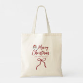Merry Christmas Holiday Tote Bag Tragetasche (Rückseite)