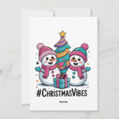 Merry Christmas Holiday Vibes Feiertagskarte (Rückseite)