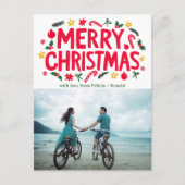 MERRY CHRISTMAS Holiday Xmas CUSTOM FOTO Postkarte (Vorderseite)