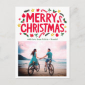 MERRY CHRISTMAS Holiday Xmas CUSTOM FOTO Postkarte (Vorderseite)