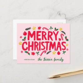 MERRY CHRISTMAS Holiday Xmas CUSTOM Postkarte