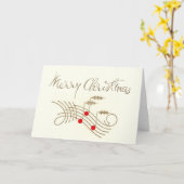 Merry Christmas Holly Music Card Karte (Gelbe Blume)