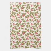 Merry Christmas Holly Pattern Geschirrtuch (Vertikal)