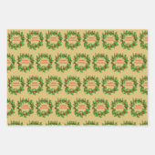 Merry Christmas Holly Wreath With Berries Geschenkpapier Set (Vorderseite 3)