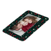 Merry Christmas Holy Berries Background Magnet (Linke Seite)