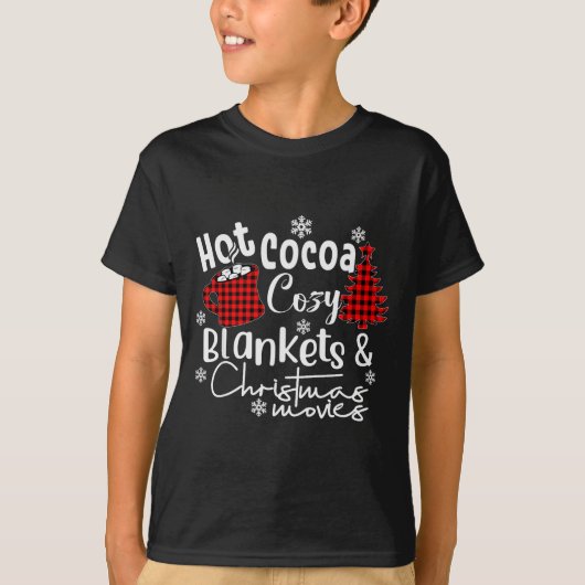 Merry Christmas Hot Cocoa Cozy Blankets &amp; Chri T-Shirt (Vorderseite)