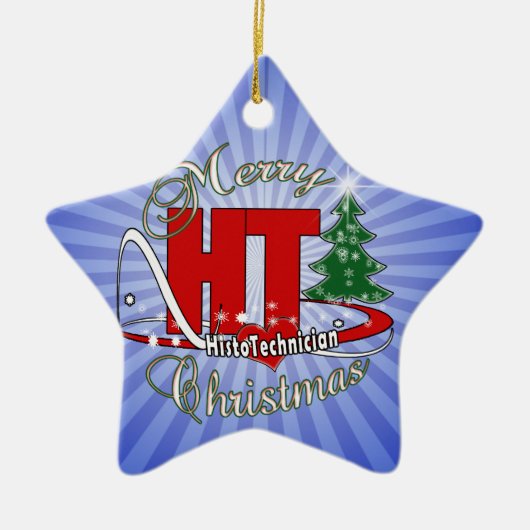 MERRY CHRISTMAS HT HISTOTECHNICIAN KERAMIK ORNAMENT (Vorne)
