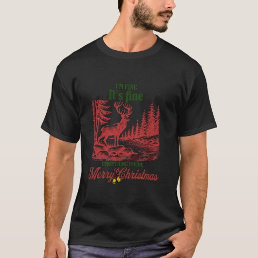 Merry Christmas Humor Reindeer Holiday Rush Everyt T-Shirt (Vorderseite)