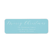 Merry Christmas Icy Blue Return Address Label (Vorne)