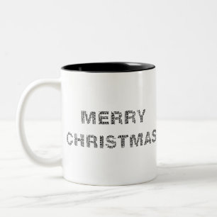 Merry Christmas II Black Zweifarbige Tasse