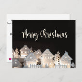 Merry Christmas Illuminated Christmas Houses Postkarte (Vorne/Hinten)