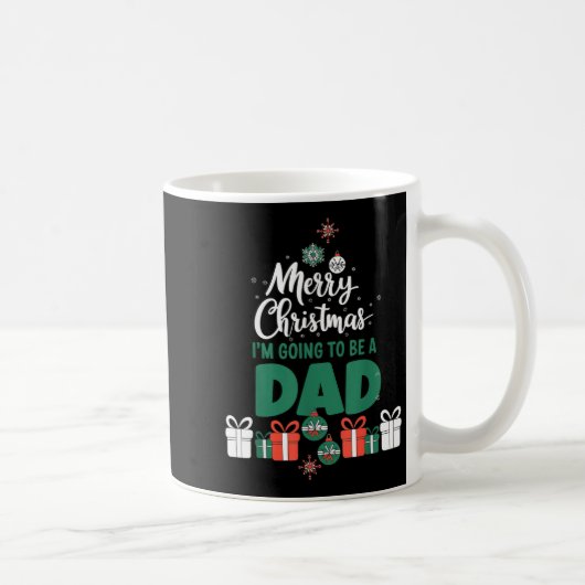 Merry Christmas I'm Going To Be A Dad Pregnant Wif Kaffeetasse (Rechts)