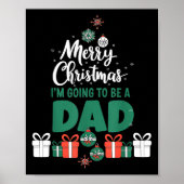 Merry Christmas I'm Going To Be A Dad Pregnant Wif Poster (Vorne)