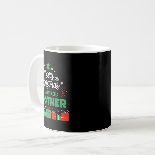 Merry Christmas I'm Going To Be An Brother Pregnan Kaffeetasse (Vorderseite Links)