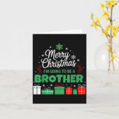 Merry Christmas I'm Going To Be An Brother Pregnan Karte (Gelbe Blume)