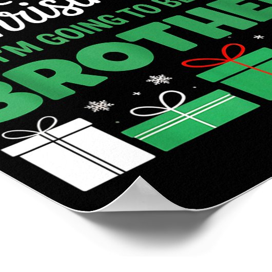 Merry Christmas I'm Going To Be An Brother Pregnan Poster (Ecke)