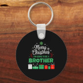 Merry Christmas I'm Going To Be An Brother Pregnan Schlüsselanhänger (Vorderseite)