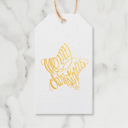 Merry Christmas in 8 langs and Happy Holiday Geschenkanhänger (Vorderseite)