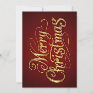 „Merry Christmas“ in eleganter Schrift Einladung