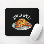 Merry Christmas In French _ Croissant Joyeux Noel  Mousepad (Mit Mouse)