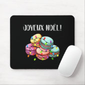 Merry Christmas In French _ Macarons Joyeux Noel  Mousepad (Mit Mouse)