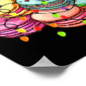 Merry Christmas In French _ Macarons Joyeux Noel  Poster (Ecke)