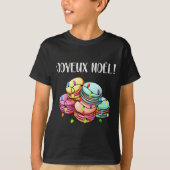 Merry Christmas In French _ Macarons Joyeux Noel  T-Shirt (Vorderseite)