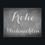 Merry Christmas in German Chalkboard Typography Feiertagspostkarte<br><div class="desc">Merry Christmas wish in German Language "Frohe Weihnachten",  Handwriting Typography Chalks Chalkboard Blackboard Black And White Holidays Season Custom Happy Holidays Christmas Card,  you can also easily add the receiver's name and address,  if you prefer to add this at home just delete the text.</div>