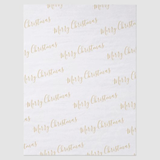 Merry Christmas in Gold, or Your Message Seidenpapier (Vorderseite)