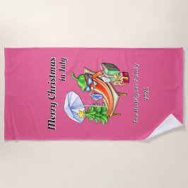 Merry Christmas in July Custom Family Summer Party Strandtuch