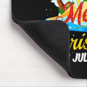 Merry Christmas In July Y'all Funny Beach Summer C Mousepad (Ecke)
