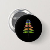 Merry Christmas Insect Dragonfly Xmas Tree  Button (Vorne & Hinten)