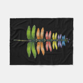 Merry Christmas Insect Dragonfly Xmas Tree Fleecedecke (Vorderseite (Horizontal))
