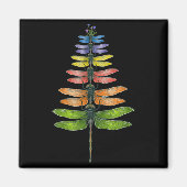 Merry Christmas Insect Dragonfly Xmas Tree  Magnet (Vorne)