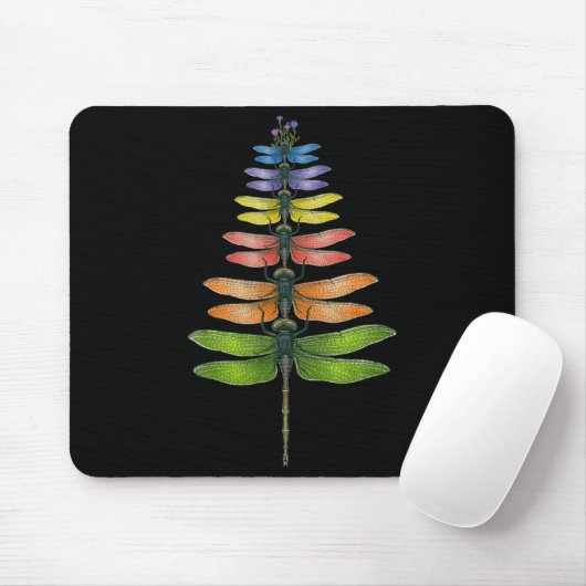 Merry Christmas Insect Dragonfly Xmas Tree  Mousepad (Mit Mouse)