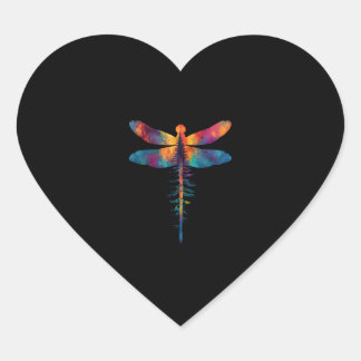 Merry Christmas insect Lover Xmas Dragonfly Christ Herz-Aufkleber