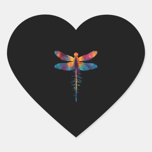 Merry Christmas insect Lover Xmas Dragonfly Christ Herz-Aufkleber (Vorderseite)