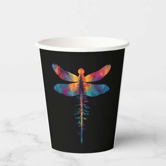 Merry Christmas insect Lover Xmas Dragonfly Christ Pappbecher (Vorderseite)