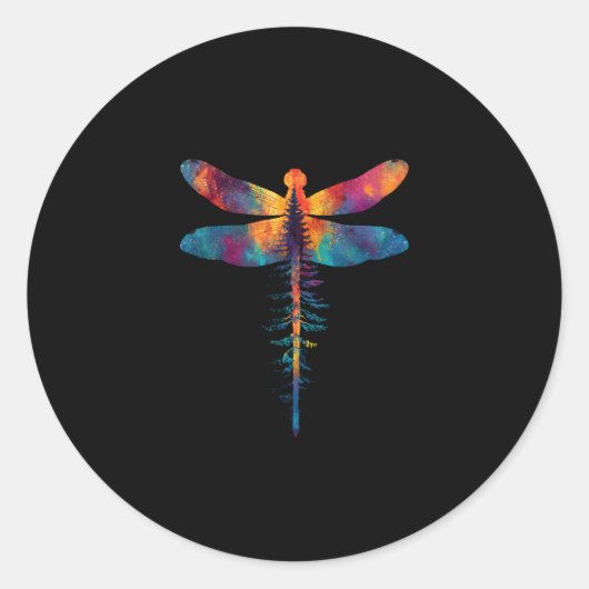 Merry Christmas insect Lover Xmas Dragonfly Christ Runder Aufkleber (Vorderseite)