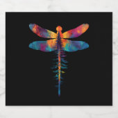 Merry Christmas insect Lover Xmas Dragonfly Christ Schaumweinetikett (Einzelnes Label)